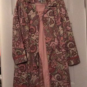 Pink & Green Paisley 2 pc Capri set